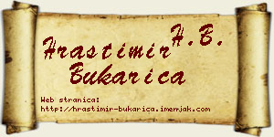 Hrastimir Bukarica vizit kartica